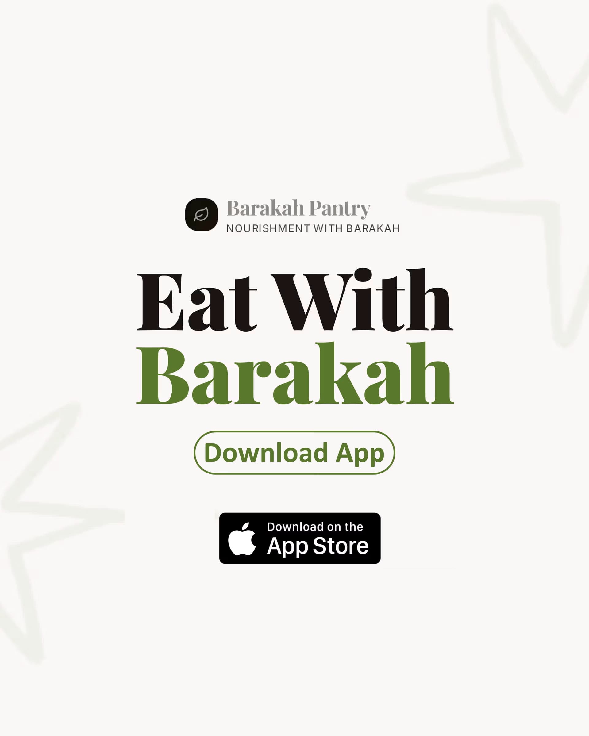 Eat With Barakah — App Store and Google Play download badges